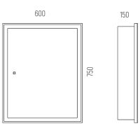 Зеркальный шкаф Corozo Толедо 60/С с подсветкой Белый арт-SD-00001392 — фото 5, Зеркальные шкафы в ванную