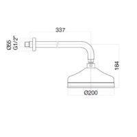 Верхний душ Webert Золото арт-AC0015010 — фото 2, Верхние души