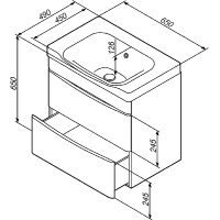 Тумба под раковину AM.PM Like 65 подвесная Белая арт-M80FHX0652WG — фото 11, Тумбы под раковину