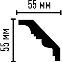 Карниз гибкий Decomaster 2400x55x55 мм арт-95613 FL — фото 2, Карнизы