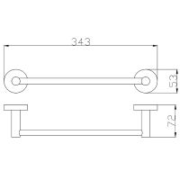 Полотенцедержатель Rav Slezak Colorado Серый металлик глянцевый арт-COA0701/30MGL — фото 2, Полотенцедержатели