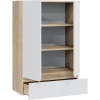 Подвесной шкаф СанТа Марс 60 Белый Янтарное дерево арт-700413 — фото 2, Шкафы для ванной