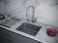 Кухонная мойка Paulmark Lumi 55 UNI Серый металлик арт-LU55-GRM — фото 3, Кухонные мойки