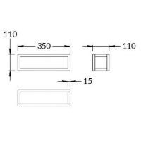 Полка Kerama Marazzi Plaza Next 35 PL.N.sh.35\BLK Черная матовая арт-PL.N.sh.35\BLK — фото 5, Полки