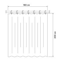 Штора для ванны Iddis Base 180х200 Голубая арт-BR01P18i11 — фото 9, Шторы для ванной