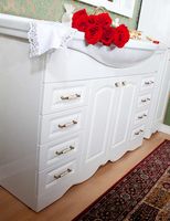 Тумба под раковину Бриклаер Анна 120 Белая глянцевая арт-4627125411458 — фото 3, Тумбы под раковину