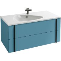 Тумба под раковину Jacob Delafon Nouvelle Vague 100 подвесная Аквамарин матовый арт-EB3032-M43 — фото 1, Тумбы под раковину