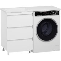 Тумба с раковиной Misty Чегет 120 L Белая глянцевая арт-УТ000013566 — фото 1, Тумбы с раковиной