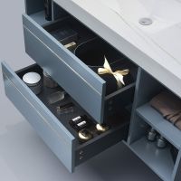 Тумба с раковиной Orans BC-1129 120 подвесная Matt sky blue арт-11291200 — фото 5, Тумбы с раковиной