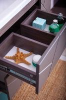 Тумба под раковину Бриклаер Кристалл 100 подвесная Софт Графит Ясень Анкор темный арт-4627125414565 — фото 7, Тумбы под раковину