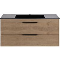 Тумба под раковину Vincea Chiara 2D 100 подвесная N.Oak арт-VMC-2C2100NO — фото 4, Тумбы под раковину