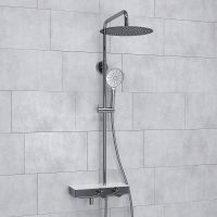 Товар: Душевая система WasserKRAFT с термостатом Хром Белая арт-A113.116.127.CH Thermo - фото 8 Душевая система WasserKRAFT с термостатом Хром Белая арт-A113.116.127.CH Thermo — фото 8, Душевые стойки