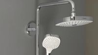 Душевая система Hansgrohe Croma Select E с термостатом Хром Белая арт-27256400 — фото 2, Душевые стойки