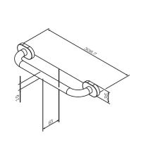 Поручень для ванной AM.PM Sense L Хром арт-A7432500 — фото 8, Поручни для ванной