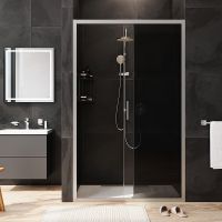 Душевая дверь AM.PM Gem 120 профиль Хром матовый стекло тонированное-прозрачное арт-W90G-120-1-195MG — фото 4, Раздвижные душевые двери