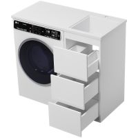 Тумба с раковиной Brevita Grafit 100 R Белая матовая арт-УТ000015080 — фото 4, Тумбы с раковиной