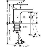 Смеситель для раковины Hansgrohe Vernis Shape Хром арт-71567000 — фото 2, Смесители для раковины