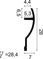 Профиль для скрытого освещения Orac Decor 2000x280x70 мм арт-C372 — фото 3, Карнизы