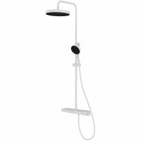 Душевая система Vincea Inspire с термостатом Белая арт-VSFS-3I12TW — фото 1, Душевые стойки