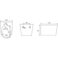 Биде Aquatek Ника подвесное Белое арт-AQ1009-00 — фото 5, Биде подвесные