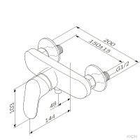 Смеситель для душа AM.PM Like Хром арт-F8020016 — фото 11, Смеситель для душа