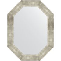 Зеркало Evoform Polygon 86х66 в багетной раме - Алюминий 90 мм арт-BY 7199 — фото 1, Зеркала в ванную комнату