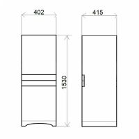 Шкаф пенал Orange Classic 40 Белый арт-F7-40PE3 — фото 4, Пеналы для ванной комнаты