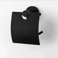 Товар: Держатель туалетной бумаги Frap F302 с крышкой Черный матовый арт-F30203 - фото 3 Держатель туалетной бумаги Frap F302 с крышкой Черный матовый арт-F30203 — фото 3, Держатели туалетной бумаги