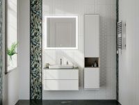 Шкаф пенал Kerama Marazzi Plaza Modern 35 R PLB.M.170\WHT подвесной Белый глянцевый арт-PLB.M.170\WHT — фото 3, Пеналы для ванной комнаты