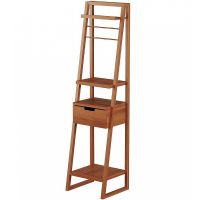 Шкаф пенал Creto Provence 49 Wood арт-9-1050W — фото 1, Пеналы для ванной комнаты