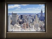 Фреска Ortograf Небоскребы 4195 Фактура бархат FX Флизелин (3,6*2,7) Голубой/Серый, Город арт-4195 (бархат FX) — фото 2, Фрески