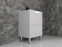 Тумба под раковину Style Line Стокгольм 60 Белый рифленый софт арт-ЛС-00002333 — фото 3, Тумбы под раковину