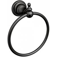 Кольцо для полотенец CeramaLux Elegance Черное матовое арт-95806 — фото 1, Полотенцедержатели