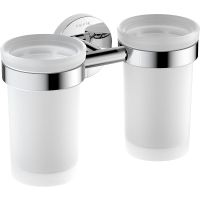 Стакан для зубных щеток Aquatek Европа двойной Хром арт-AQ4117CR — фото 1, Стаканы для зубных щеток