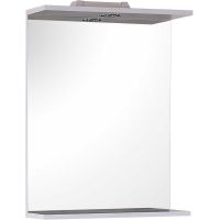 Зеркало Onika Омега 52.01 с подсветкой Белый арт-205206 — фото 1, Зеркала в ванную комнату