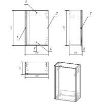 Тумба под раковину Cersanit Moduo 40 подвесная Белая арт-SB-SZ-MOD-MO40/Wh — фото 2, Тумбы под раковину