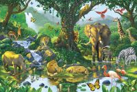 Фреска Ortograf Животные 7410 Фактура флок FLK Флизелин (4*2,7) Разноцветный, Животные/Пейзаж арт-7410 (флок FLK) — фото 2, Фрески