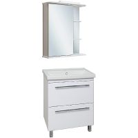 Зеркальный шкаф Runo Магнолия 60 L с подсветкой Белый арт-00000000030 — фото 2, Зеркальные шкафы в ванную