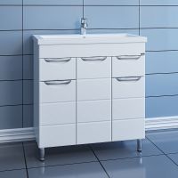 Тумба под раковину СанТа Родос 80 Белая арт-206015 — фото 4, Тумбы под раковину