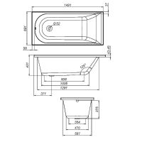 Акриловая ванна AM.PM Spirit 150x70 без гидромассажа арт-W72A-150-070W-A2 — фото 12, Акриловые ванны