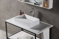 Консоль под раковину Abber Stein 100 Белая матовая арт-AS2631 — фото 4, Консоли для раковины