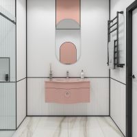 Тумба под раковину Caprigo Nokturn 90 подвесная Розовая арт-1313-SF026 — фото 4, Тумбы под раковину