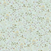 Обои Andrea Rossi Cheradi Винил на флизелине (1,06*10,05) Бирюзовый/Разноцветный, Цветы арт-54394-3 — фото 1, Обои для стен