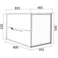 Тумба с раковиной Orange подвесная Черная матовая арт-Li-80Tub+Ra — фото 10, Тумбы с раковиной