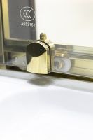 Душевая дверь Niagara Nova 100 профиль Холодное золото стекло прозрачное арт-NG-42-10AG — фото 7, Раздвижные душевые двери