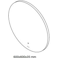 Зеркало AM.PM X-Joy 60 с подсветкой с ИК-сенсорным выключателем арт-M85MOX40601S — фото 10, Зеркала в ванную комнату