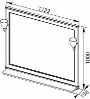 Зеркало Aquanet Валенса 110 Белое арт-180291 — фото 5, Зеркала в ванную комнату