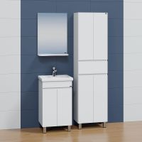 Шкаф пенал СанТа Марс 50 Белый арт-700249 — фото 4, Пеналы для ванной комнаты