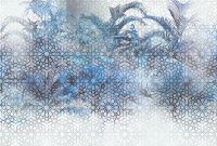 Фреска Ortograf Oasis 32726 Фактура бархат FX Флизелин (4*2,7) Серый/Синий, Листья/Геометрия арт-32726 (бархат FX) — фото 2, Фрески