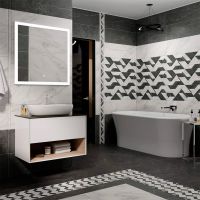 Керамическая плитка Kerama Marazzi Буонарроти серый темный обрезной настенная 30х89,5 см арт-13098R — фото 2, Керамическая плитка